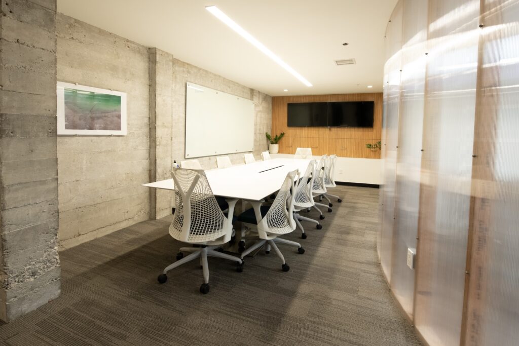 Atrium Conference Room — 12-person workshop and meeting room on State Street in downtown Santa Barbara